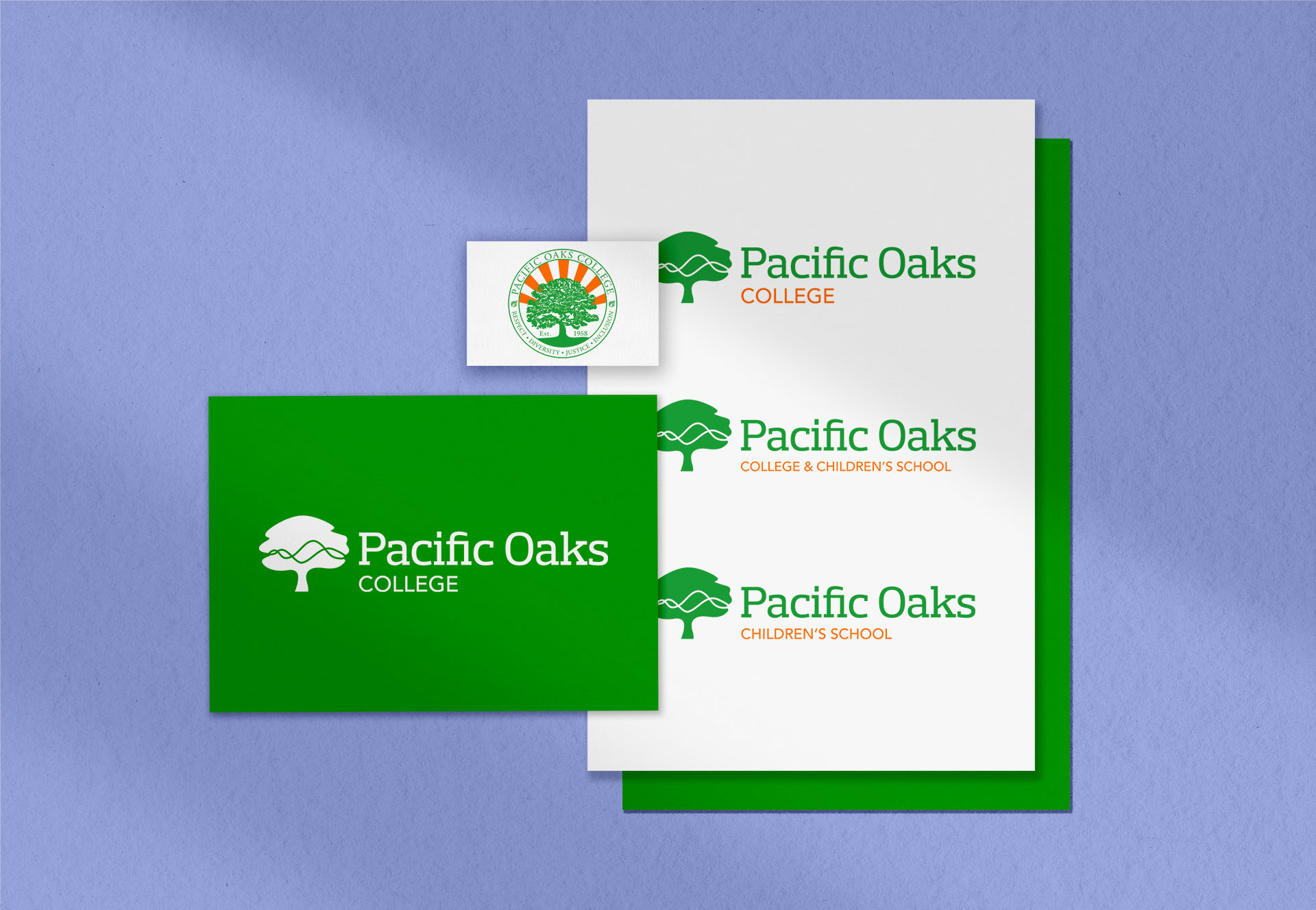 Pacific Oaks Logo Refresh Mockup