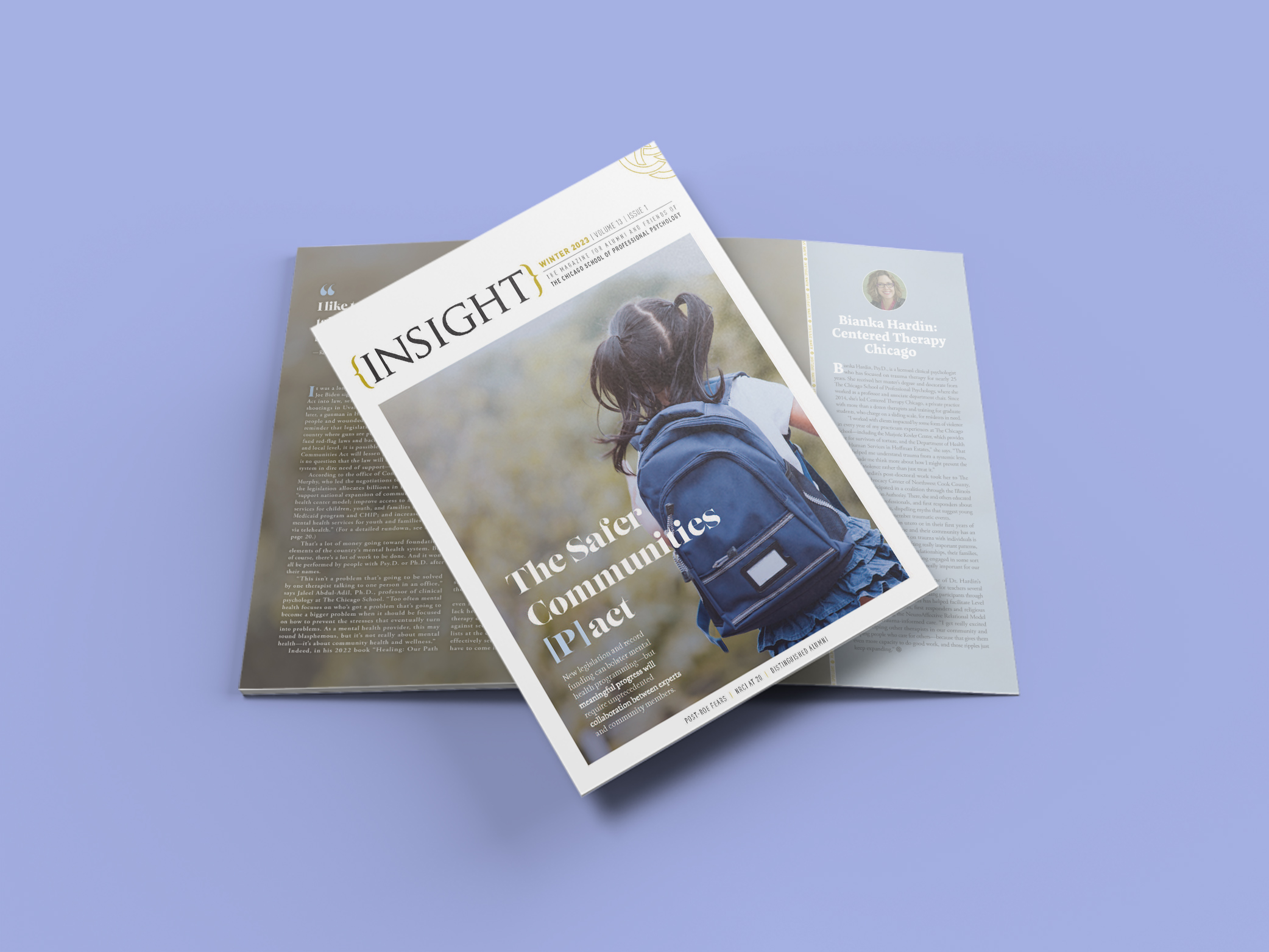 Mockup of the Winter 2023 issue of Insight Magazine