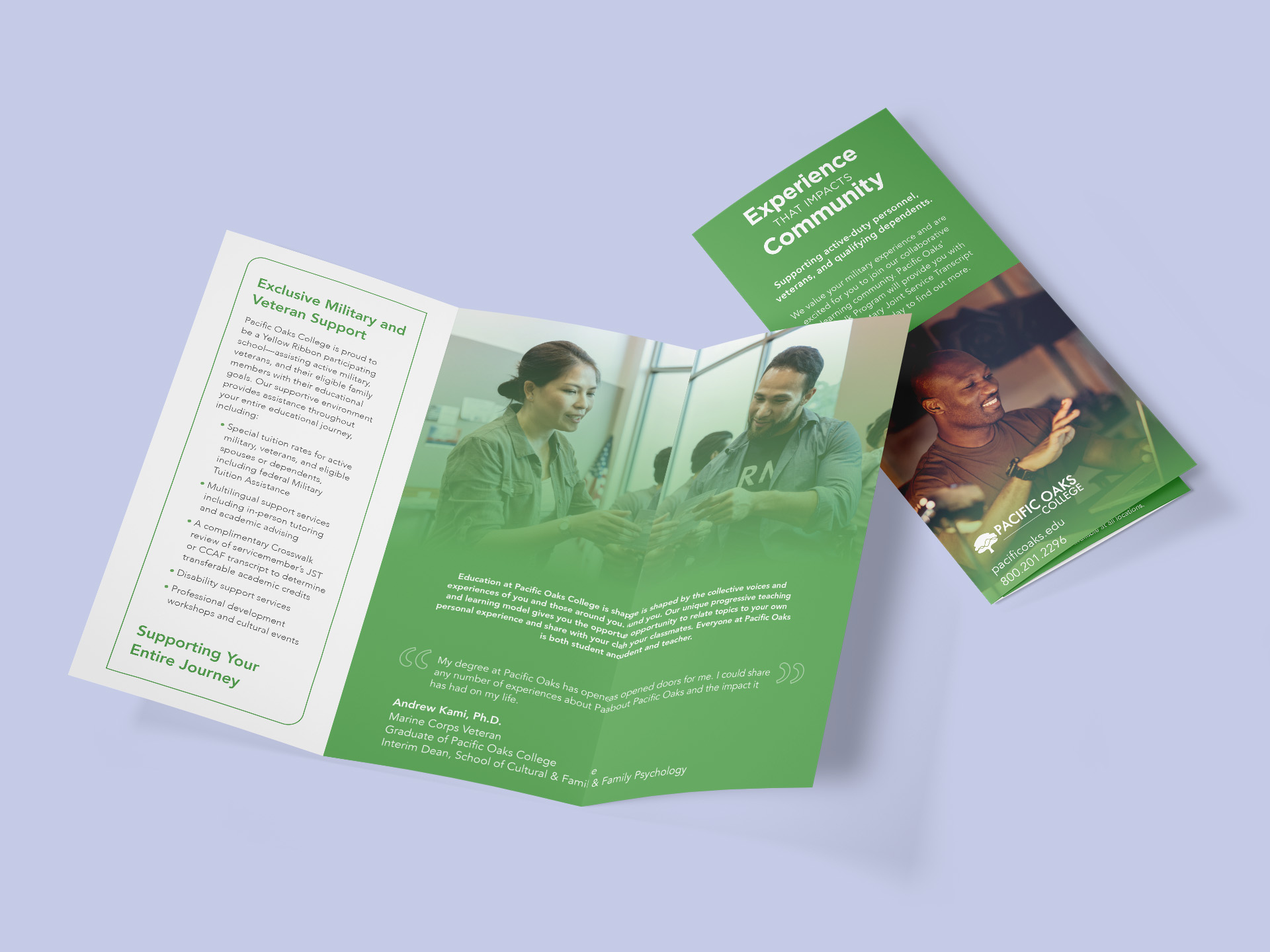 Pacific Oaks College Military Trifold Brochure