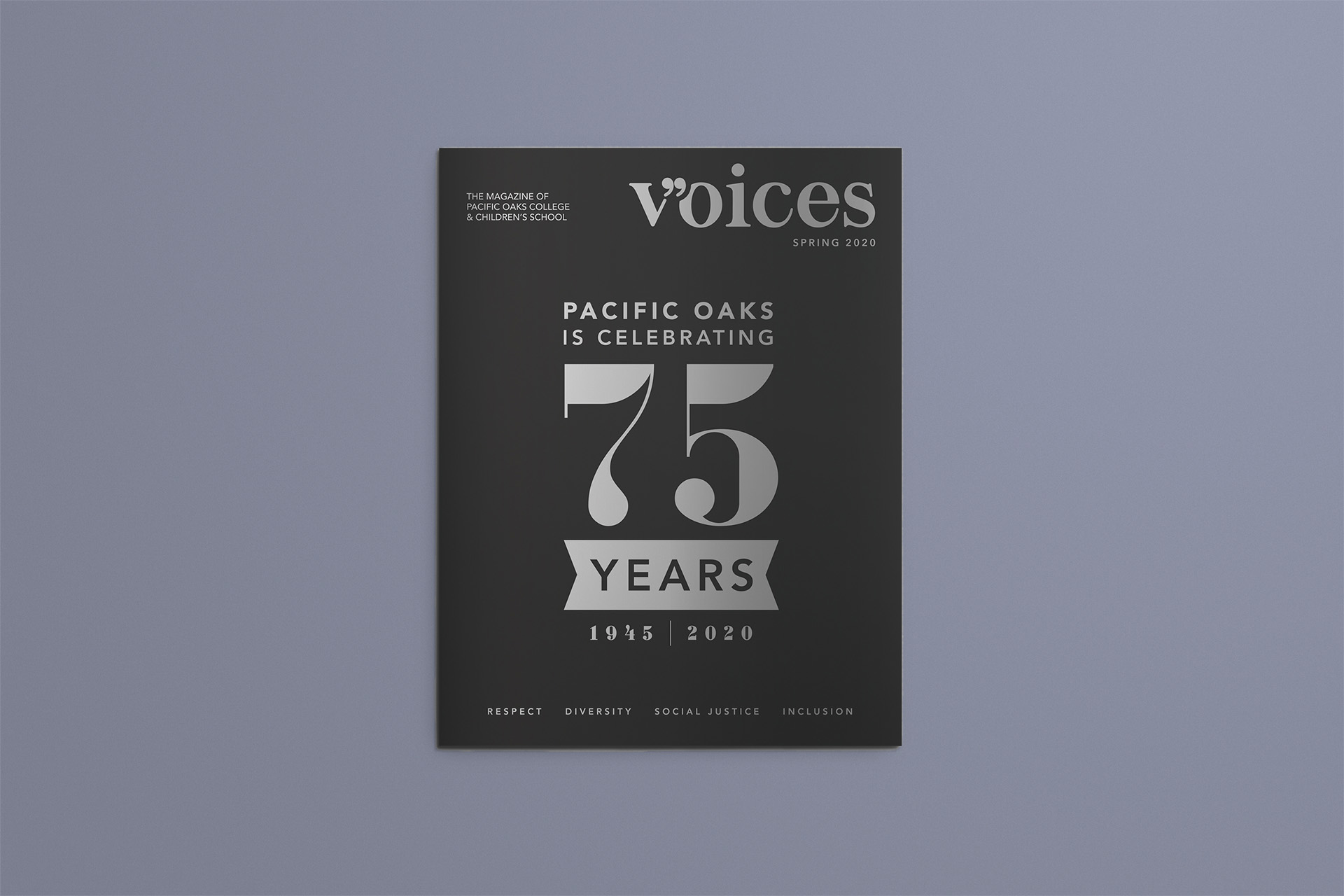 Pacific Oaks College's Voices Magazine Spring 2020 Cover